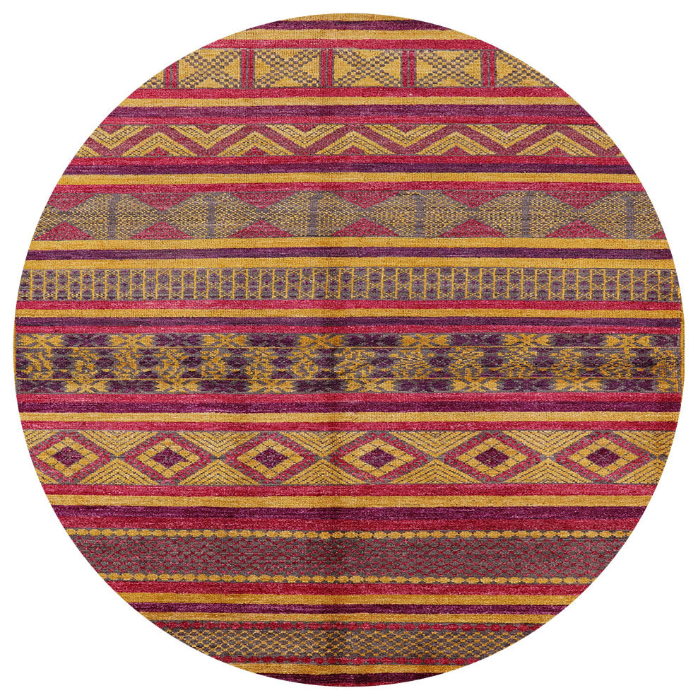 Ahgly Company Indoor Round Mid-Century Modern Area Rugs, 5' Round