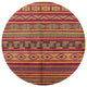 Ahgly Company Indoor Round Mid-Century Modern Area Rugs, 5' Round