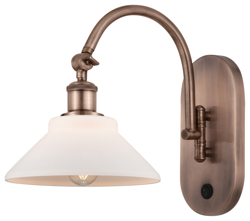Innovations 518-1W-AC-G131 1-Light Sconce, Antique Copper