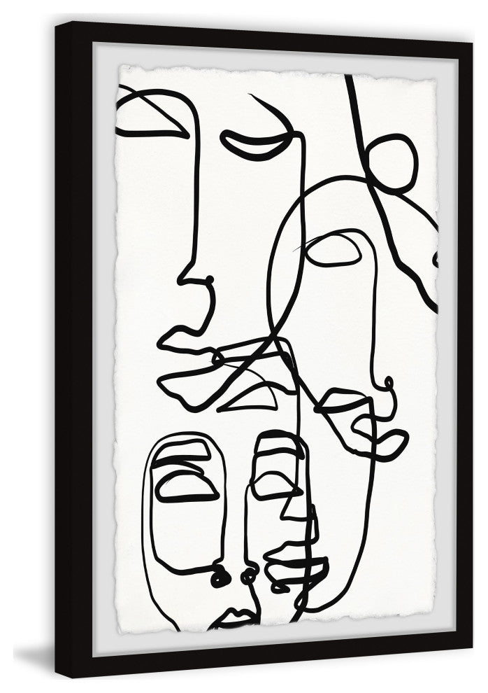 "Sleepy Faces" Framed Painting Print, 30x45
