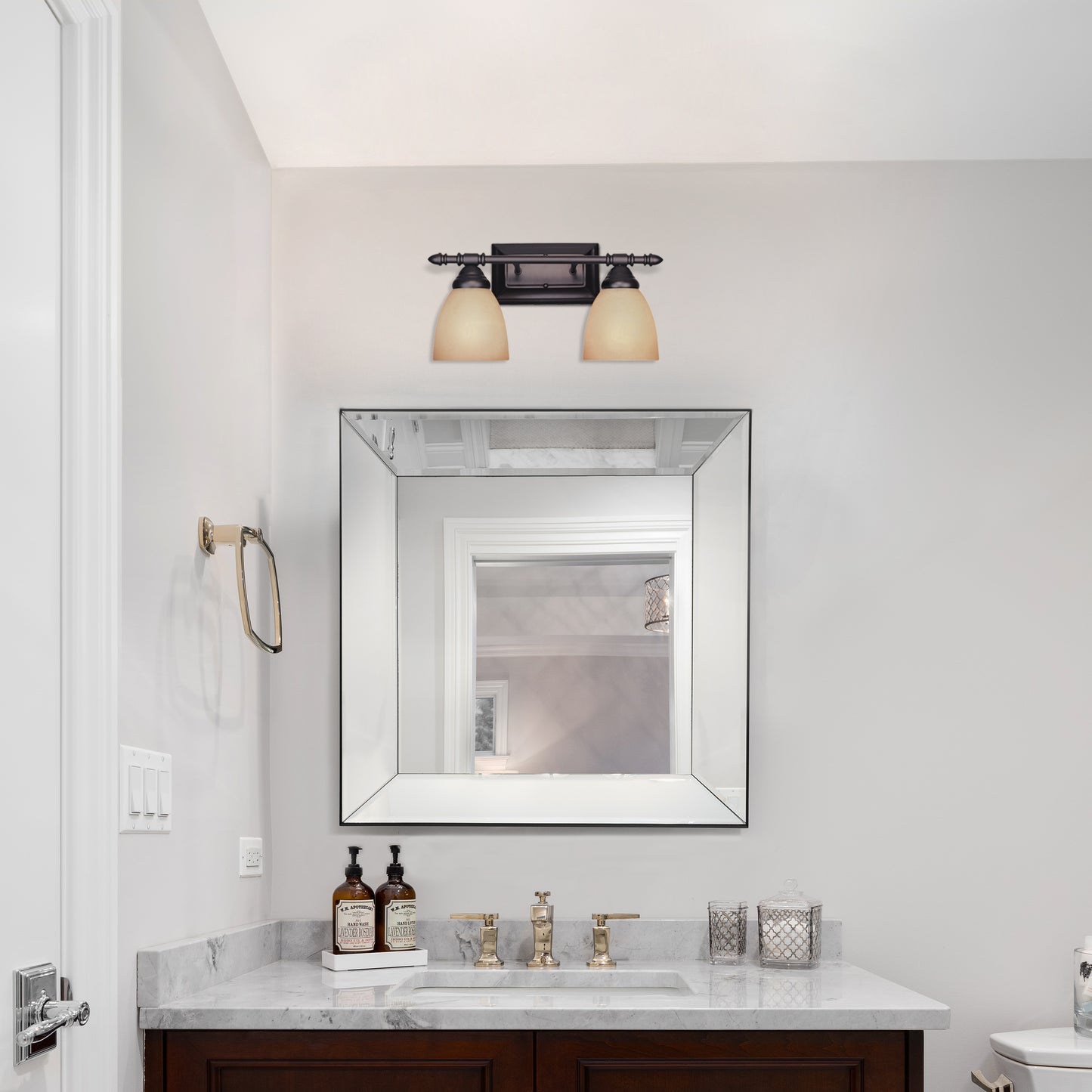 Apollo 2-Light Bath Bar, Oil Rubbed Bronze