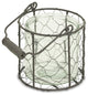 Glidden Basket With Glass Jar, Brown, Medium