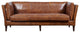 Top Grain Vintage Leather Kenmore Sofa, Light Brown