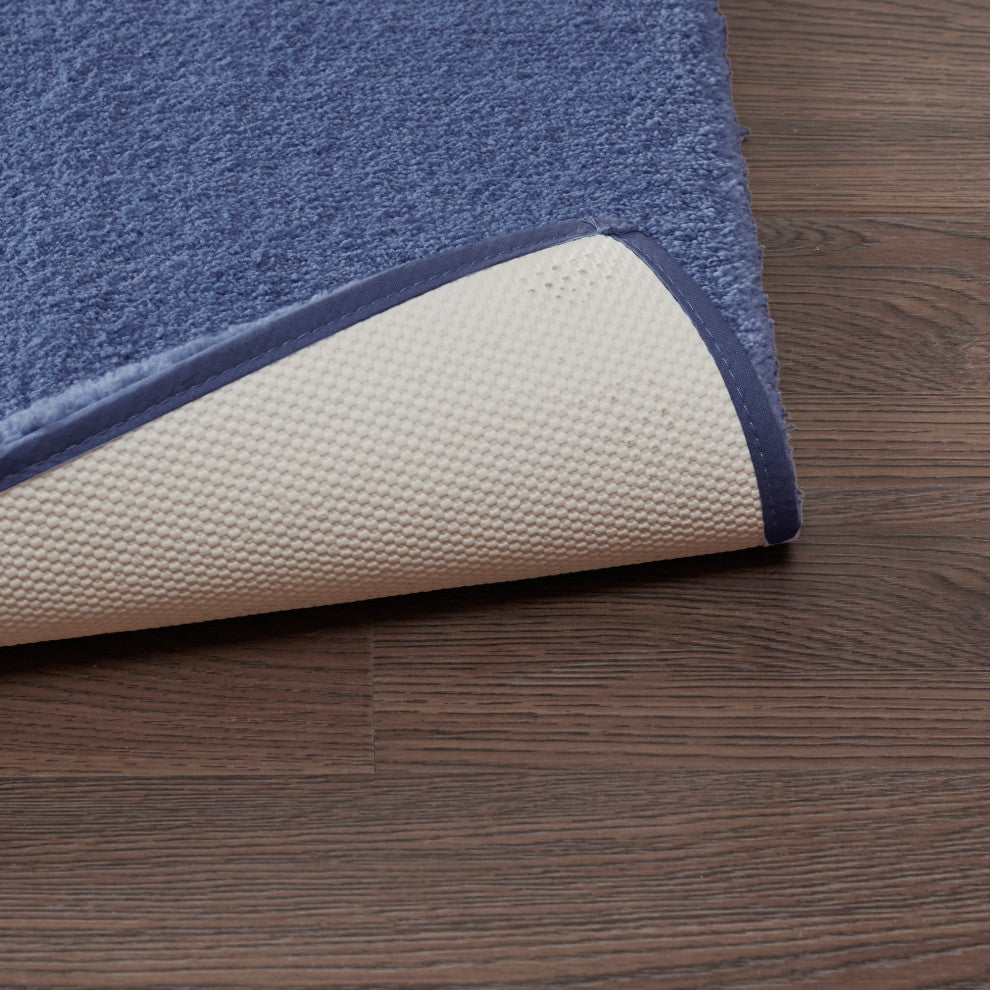 Madison Park Signature Quick-Dry Bathroom Rugs, Blue, 20x24" Contour