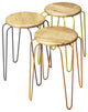 Stackable Iron Colored Stools