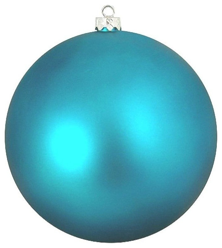 Shatterproof Matte UV Resistant Commercial Ball Ornament, 4", Turquoise Blue