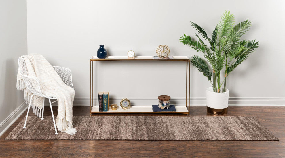 Rug Unique Loom Del Mar Brown Runner 2' 7 x 10' 0