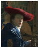 "Girl with a Red Hat" Digital Paper Print by Johannes Vermeer, 30"x37"
