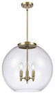 Athens Pendant, Antique Brass, Clear, Clear