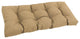 42"X19" Squared Solid Spun Polyester Tufted Loveseat Cushion, Sandstone