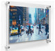 21"x27 Double Panel Acrylic Wall Frame For 18"x24" Art, Silver Hardware