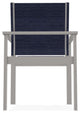 Tribeca Sling Outdoor Stackable Armchair, Collect Indigo/Warm Gray