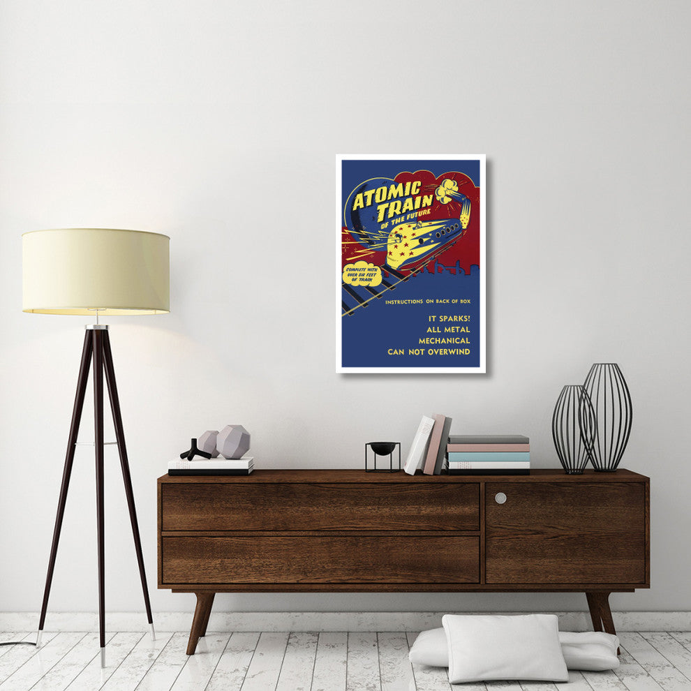 "Atomic Train of the Future" Digital Paper Print by Retrotrans, 26"x38"
