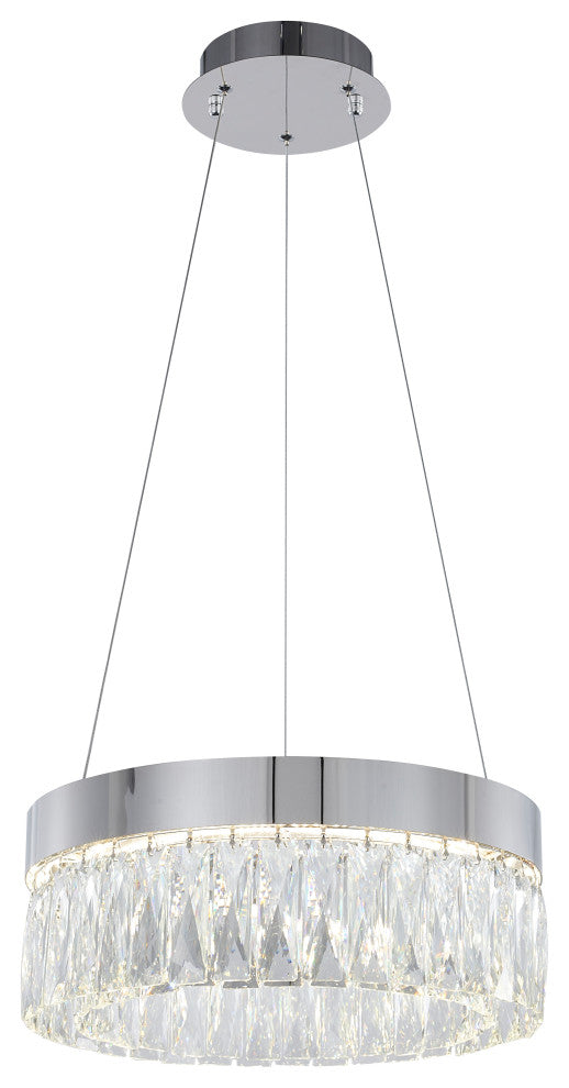 Bethel International FT95C16CH 1-Light LED Chandelier, Chrome