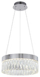 Bethel International FT95C16CH 1-Light LED Chandelier, Chrome