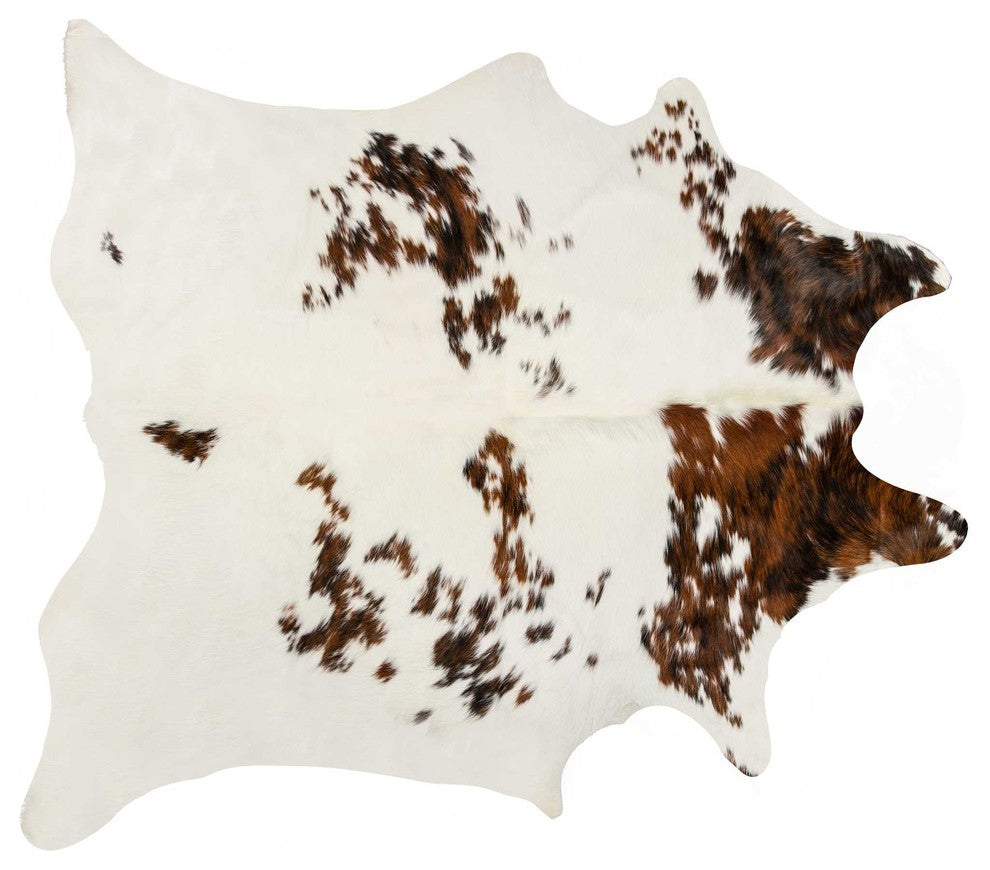 HomeRoots 60" x 84" Tricolor Cowhide Area Rug
