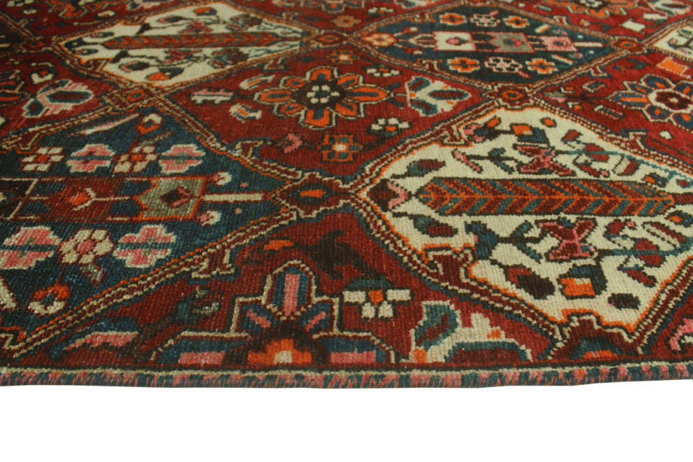 Fine Vintage Distressed Hallie Burgundy/Navy Rug, 7'1x9'7