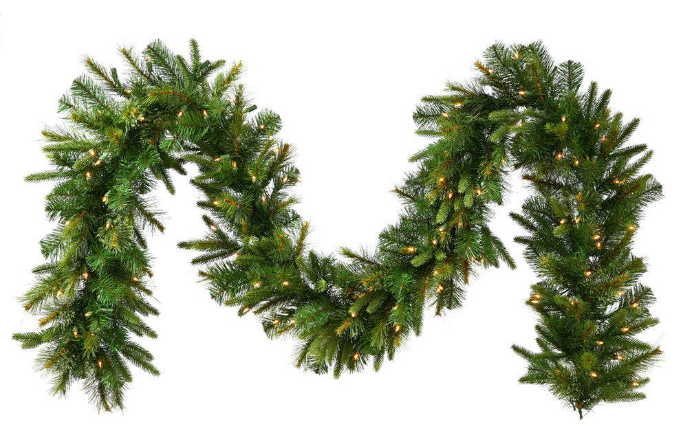 9' X 14" Cashmere Garland Led100Wmwht