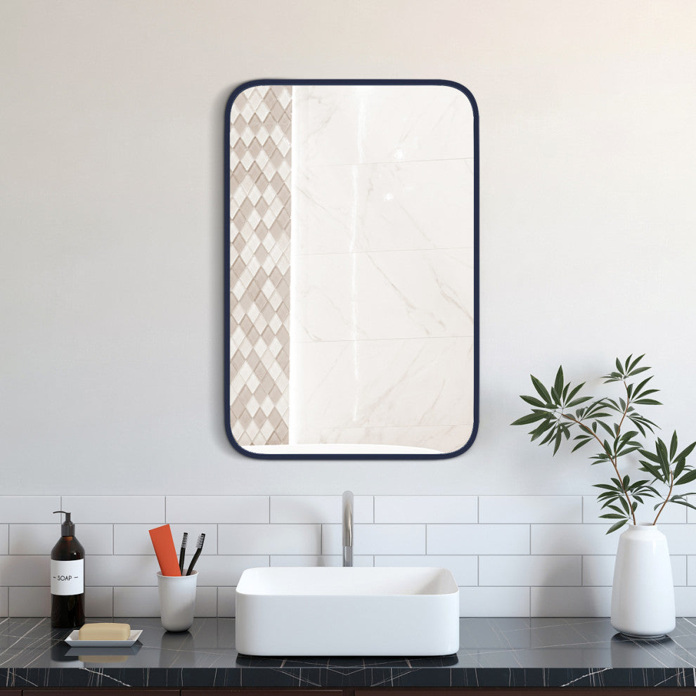 Ajax 24x36 Blue Rectangular Metal Frame With Round Corner