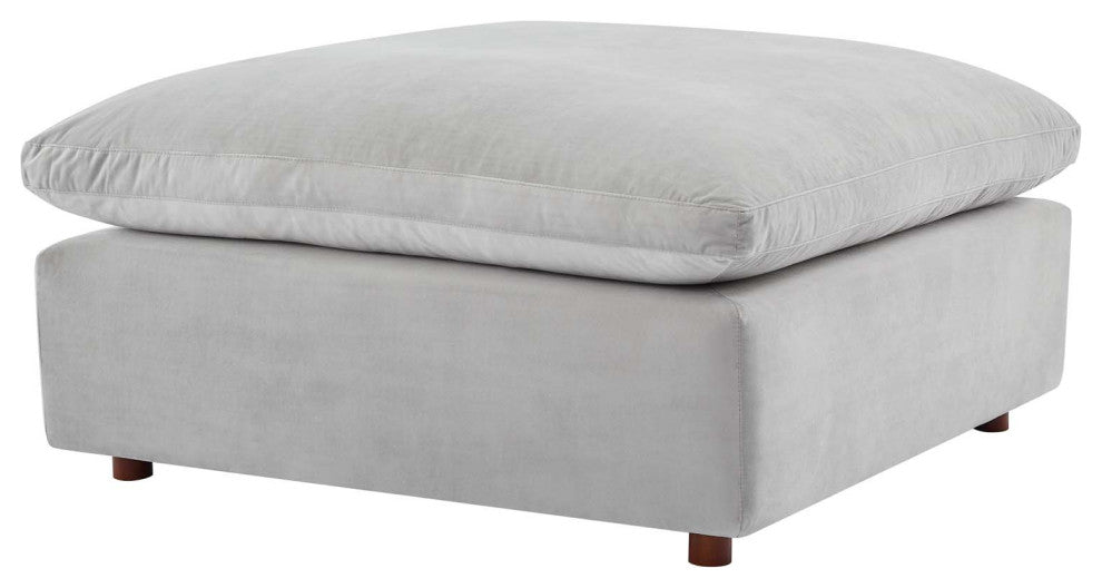 Sectional Sofa Set, Velvet, Gray, Modern, Living Lounge Hotel Hospitality