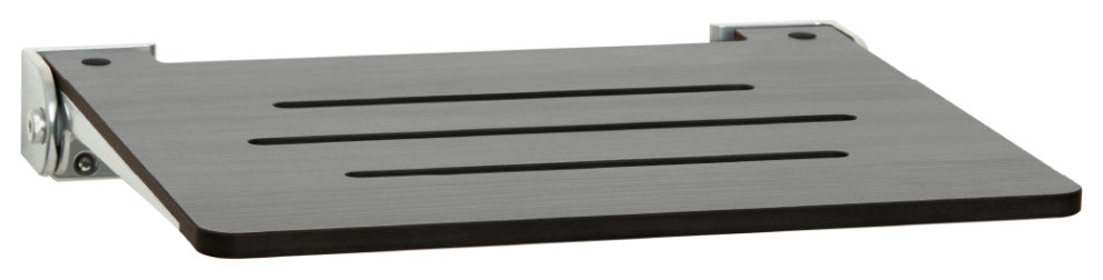 Seachrome SlimLine Folding Wall Mount Shower Seat, Gray Seat With Silver Frame