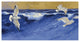 "Seagulls with Gold Sky Crop" Digital Paper Print by Shirley Novak, 74"x38"