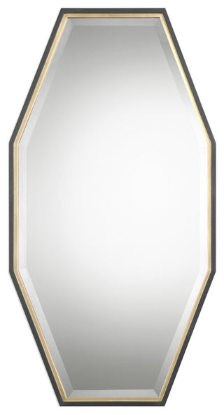 Uttermost 09258 Savion 24" W x 46" H Oval Framed Bathroom Mirror - Metallic