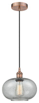 Innovations 616-1P-AC-G247-LED 1-Light Mini Pendant, Antique Copper