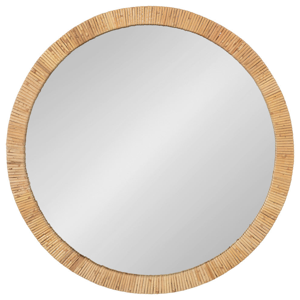 Rahfy Framed Wall Mirror, Natural 28"