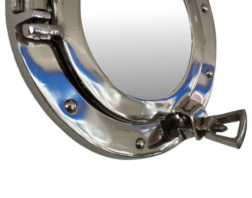 Deluxe Class Porthole Mirror, Chrome, 8''