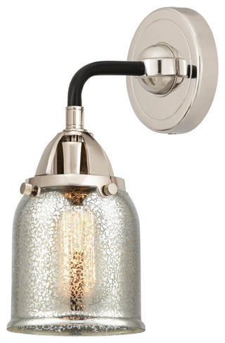 Small Bell Sconce, Black Polished Nickel, Silver Plated Mercury