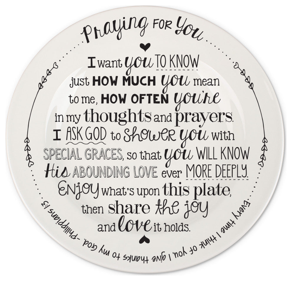 Decorative Plate, Praying For You