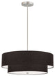 Dainolite 571-224P-SC-BK 4 Light, 2 Tier, Pendant, Satin Chrome