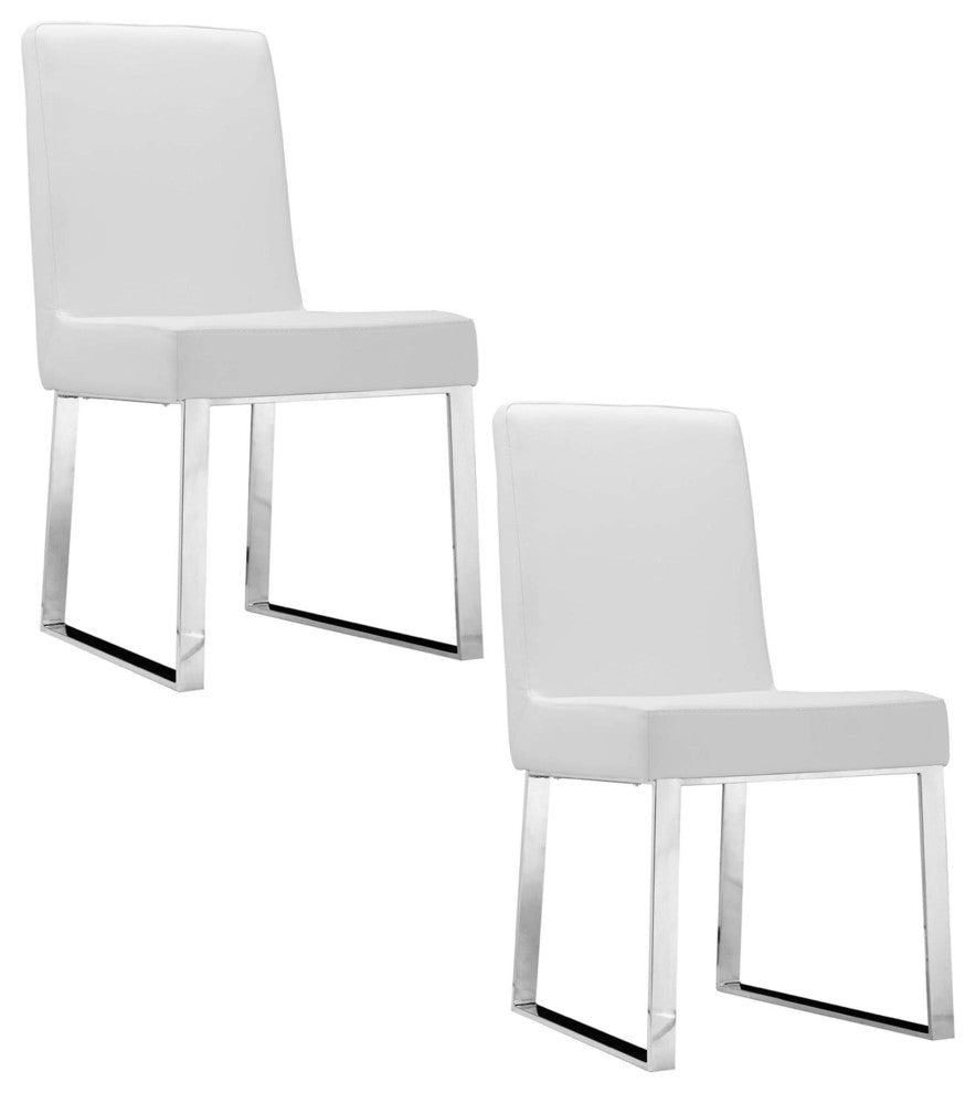 Liana Dining Chairs, Set of 2, White