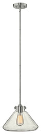 Hinkley Congress Mini-Pendant Large Retro Glass Pendant, Chrome