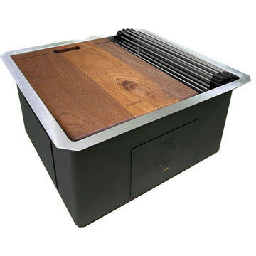Nantucket Sinks SR-PS-1919-16 Prep-Station Stainless Steel Entertainment Sink