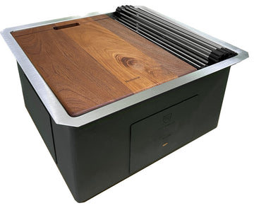 Nantucket Sinks SR-PS-1919-16 Prep-Station Stainless Steel Entertainment Sink