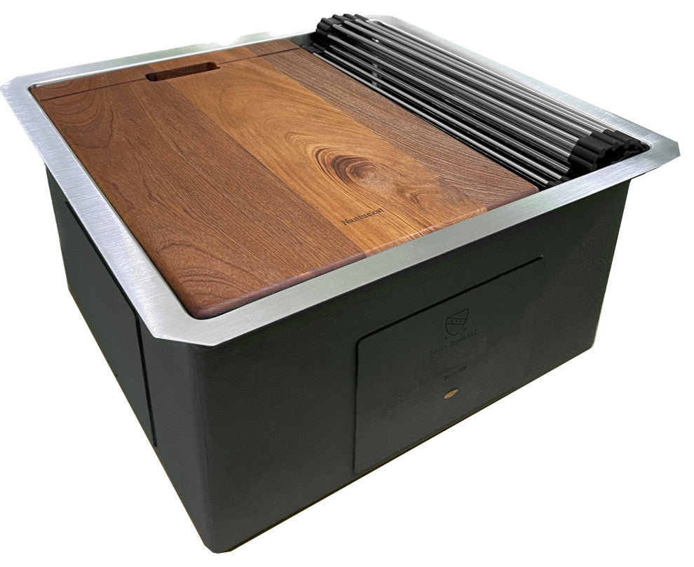 Nantucket Sinks SR-PS-1919-16 Prep-Station Stainless Steel Entertainment Sink