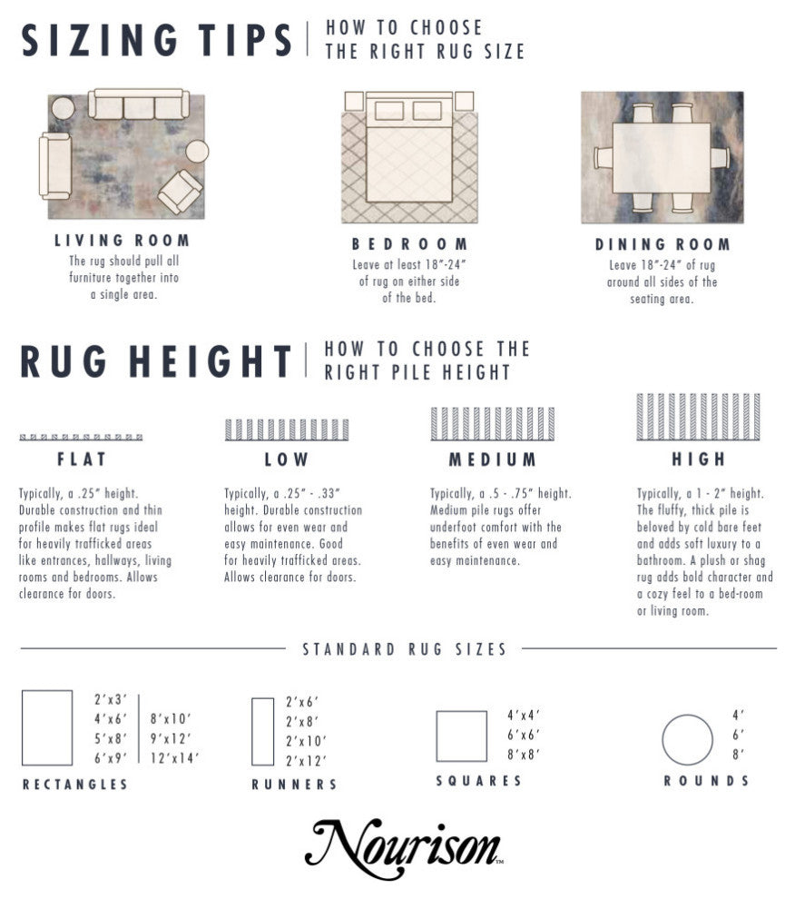 NOURISON TRANQUILITY IVORY AREA RUG