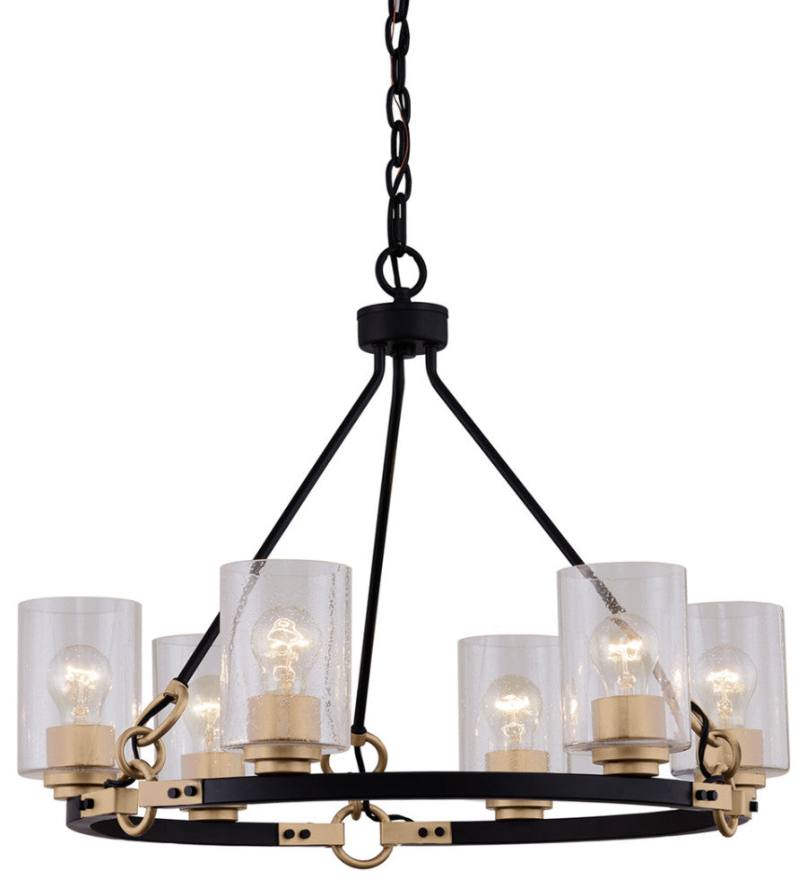 Richmond 6-Light Chandelier FSN-4352-SEED-MBBR, Matte Black