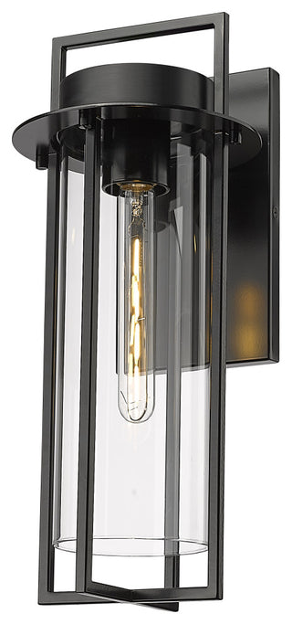 1 Light 8 in. Powder Coated Black Outdoor