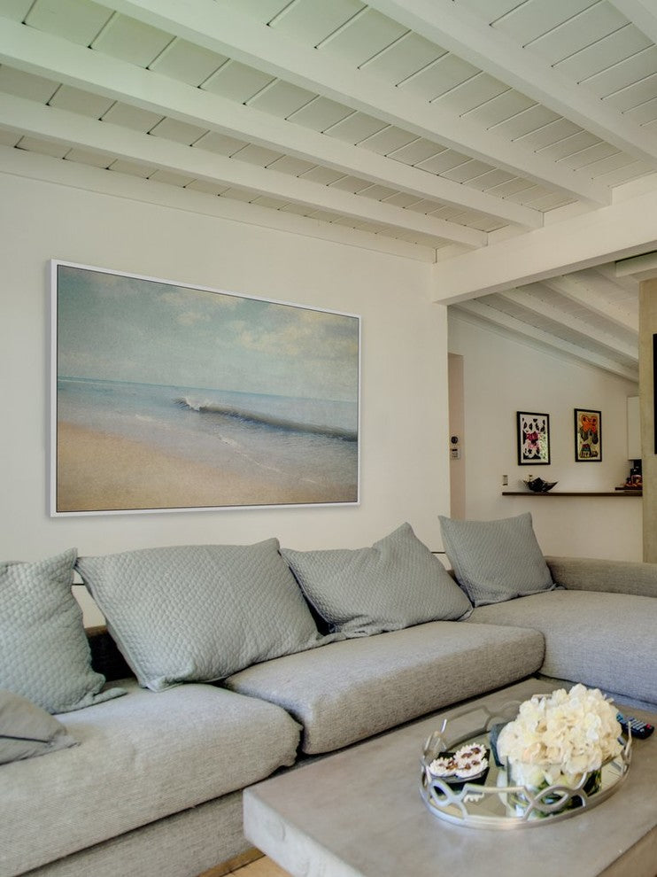 "Oceanum Undam" Floater Framed Painting Print on Canvas, 60"x40"