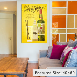 "How to Create a Whiskey & Ginger" by 5by5collective, 26x18x1.5