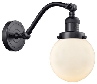 INNOVATIONS LIGHTING 515-1W-BK-G201-6 Beacon 1 Light Sconce