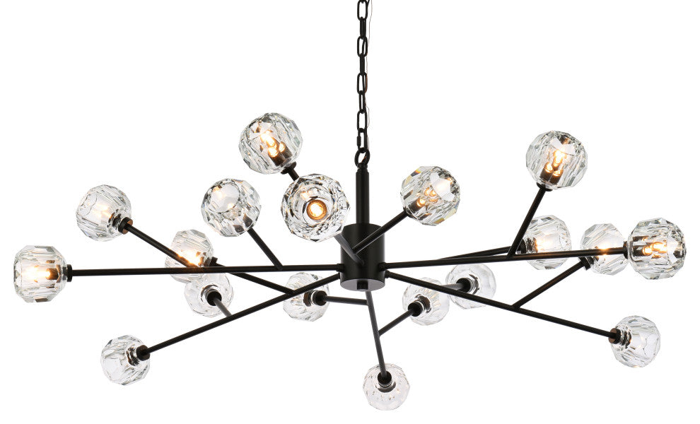 18 Light Pendant, Black