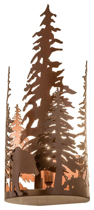 8W Bear Through the Trees Wall Sconce