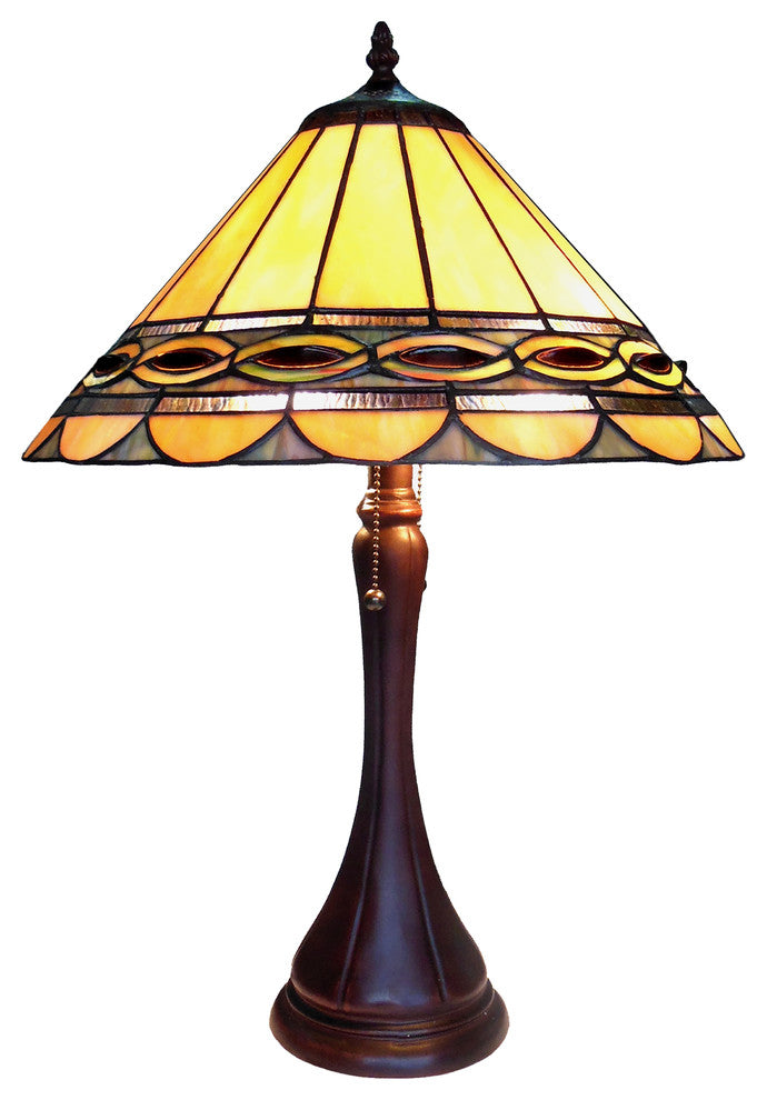 CHLOE Lighting GISELE Tiffany-style 2 Light Baroque Table Lamp 16inches Shade