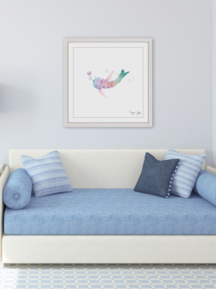 Marmont Hill, "Watercolor Fish" by Maya Gur Framed Painting Print, 18x18