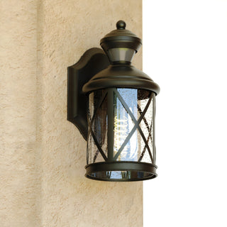 Henderson 1 Light Black Motion Sensor Dusk to Dawn Outdoor Wall Lantern