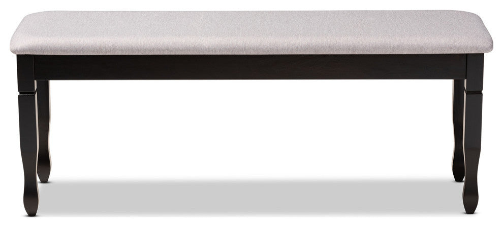 Carlisle Contemporary Dining Bench, Gray/Dark Brown
